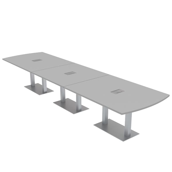 45 in W, 166 in L, 29 in H, Engineered Wood Top, Grey